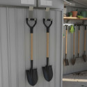 Crochets muraux pour outils en acier galvanisé 4 pièces X-Metal - Gris