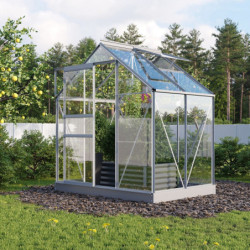 Serre de jardin Planet 2,5m² en aluminium anodisé et verre de sécurité 3mm - Vitavia