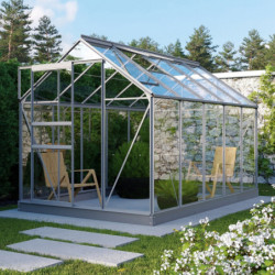 Serre de jardin Planet 6,2m² en aluminium anodisé et verre de sécurité 3mm - Vitavia