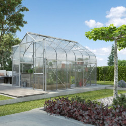 Serre de jardin Diana 9,9m² en aluminium et panneaux de polycarbonate 4mm - Vitavia