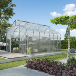 Serre de jardin Diana 11,5m² en aluminium et panneaux de polycarbonate 4mm - Vitavia