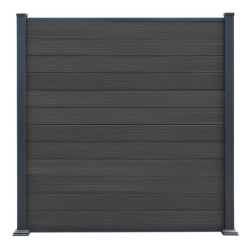 Clôture en bois composite premium 180xH.190cm - coloris gris anthracite - Compolife