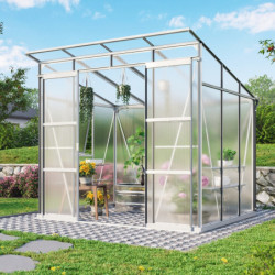 Serre de jardin Playa 5,9m² en aluminium anodisé et polycarbonate 6mm - Vitavia