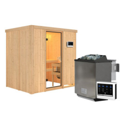 Sauna traditionnel BODIN - poêle Easy Bio 9000W sans couronne - KARIBU