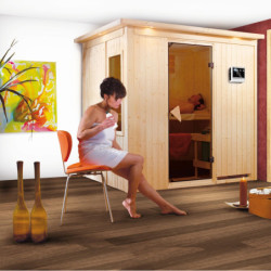 Sauna traditionnel BODIN - avec poêle Easy Bio 9000W et couronne - KARIBU