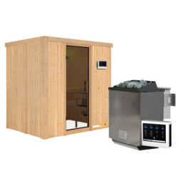 Sauna traditionnel BODIN - poêle Easy Bio 9000W sans couronne - KARIBU