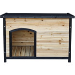 Abris extérieurs et niches pour chiens en bois massif ou thermo-traité